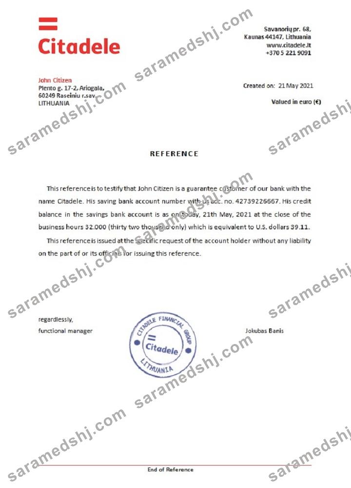 Lithuania_Citadele bank_reference